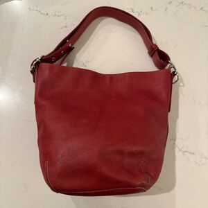Coach Y2K Legacy Small Bucket Bag 9186 in Red